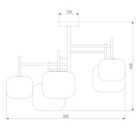  - Потолочная люстра Eurosvet Jar 70128/5 хром