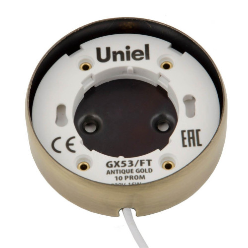 Потолочный светильник Uniel GX53/FT Antique Gold UL-00003738 