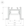 Профиль SL-COMFORT-2316-F-2000 ANOD BLACK (Arlight, Алюминий) - Профиль SL-COMFORT-2316-F-2000 ANOD BLACK (Arlight, Алюминий)