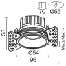 Встраиваемый светильник Technical DL058-7W2.7K-TRS-W - Встраиваемый светильник Technical DL058-7W2.7K-TRS-W