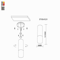  - Потолочный светильник ST Luce ST100.412.01