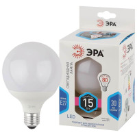  - Лампа светодиодная ЭРА E27 15W 4000K матовая LED G90-15W-4000K-E27 Б0049078