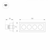  - Светильник MS-ORIENT-BUILT-TURN-TC-S67x150-10W Warm3000 (WH-BK, 30 deg, 230V) (Arlight, IP20 Металл, 5 лет)