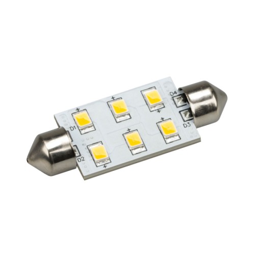 Автолампа ARL-F42-6E White (10-30V, 6 LED 2835) (ANR, Открытый) 