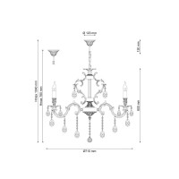  - Подвесная люстра Lucia Tucci Barletta 1730.8 Cream White