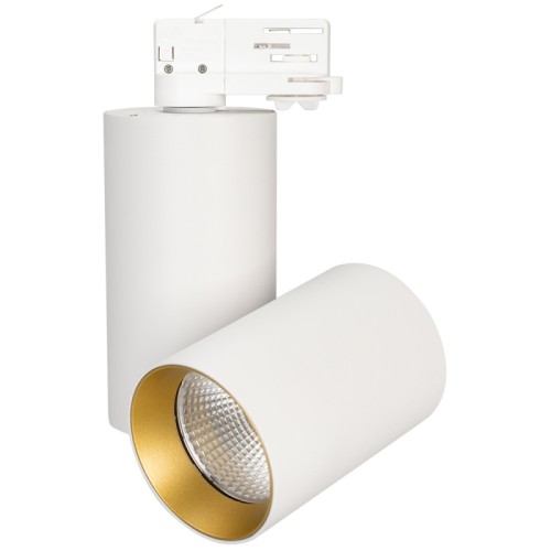 Светильник SP-POLO-TRACK-TURN-R85-15W Warm3000 (WH-GD, 40 deg) (Arlight, IP20 Металл, 3 года) Трековый светильник 15Вт, белый круглый корпус, цветная вставка, металл.
Цвет свечения БЕЛЫЙ ТЕПЛЫЙ 3000K, св.поток 1100лм, CRI(Ra)>80, угол 40°. Размер DxL1xL2xW Ø85x124x190x175мм, встроенный драйвер PRI:100-240VAC, SEC:DC 350mA 30-43V, 15Вт.