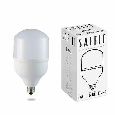 Лампа светодиодная Saffit E27-E40 30W 6400K Цилиндр Матовая SBHP1030 55091 