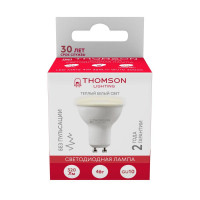  - Лампа светодиодная Thomson GU10 4W 3000K полусфера матовая TH-B2103