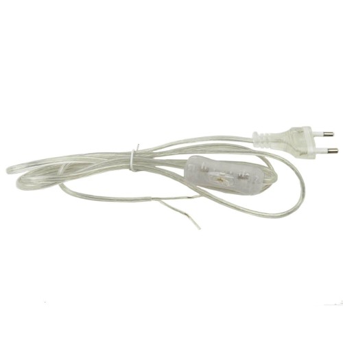 Шнур сетевой с вилкой и выключателем Uniel UCX-C11/02A-170 Clear UL-00004433 