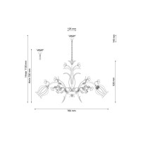  - Подвесная люстра Lucia Tucci Fiori Di Rose 106.8