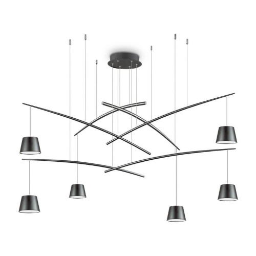 Подвесная люстра Ideal Lux Fish SP6 Nero 196992 