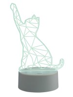  - Фигурка светодиодная «Кошка» 25,5x13.5см Uniel ULI-M501 RGB/3AAA Catty/White UL-00007419