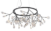  - Подвесная светодиодная люстра Crystal Lux Evita SP45 D BLack/Transparent