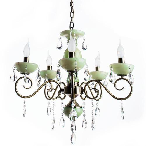 Подвесная люстра Arte Lamp Onyx Green A9592LM-5AB 
