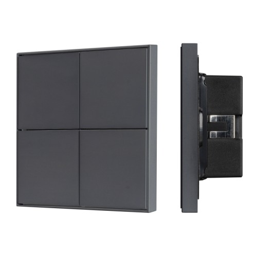 INTELLIGENT ARLIGHT Кнопочная панель KNX-304-23-IN Black (BUS, Frame) (IARL, IP20 Металл, 2 года) 