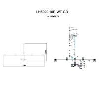  - Подвесная люстра Lumien Hall Саурис LH8020/10P-WT-GD