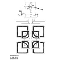  - Потолочная люстра Seven Fires Bernt SF7066/9C-SGD-RGB