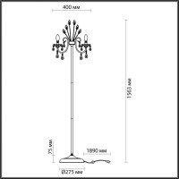  - Торшер Odeon Light Versia 4977/3F