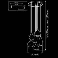  - Подвесная люстра Lightstar Pentola 803063