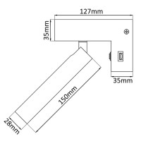  - Настенный светильник Crystal Lux CLT 228W USB WH