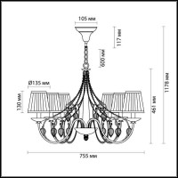  - Подвесная люстра Odeon Light Niagara 3921/6