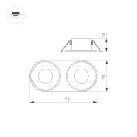  - Корпус PLURIO-BASE-BUILT-RS185x85 (WH, 1-2, 200mA) (Arlight, IP20 Металл, 3 года)