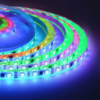  - Светодиодная влагозащищенная лента Apeyron 14,4W/m 60Led/m 5050SMD разноцветная 5M 85ЦЛ
