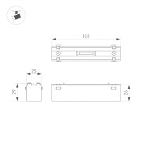  - Светильник MAG-VIBE-LASER-L101-6W Day4000 (WH, 24 deg, 48V) (Arlight, IP20 Металл, 5 лет)