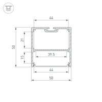  - Профиль SL-LINE-5050-LW-2000 ANOD (Arlight, Алюминий)