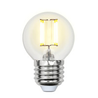  - Лампа светодиодная филаментная Uniel E27 6W 4000K прозрачная LED-G45-6W/NW/E27/CL GLA01TR UL-00002208
