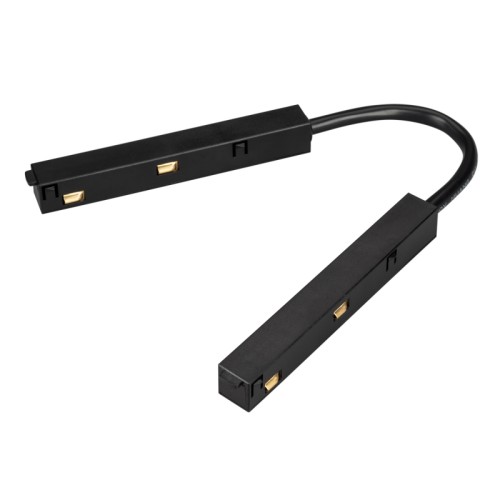 Коннектор гибкий MAG-ORIENT-CON-FLEX-LONG-POWER (BK) (Arlight, IP20 Пластик, 3 года) Гибкий черный коннектор для электрического соединения коннектора 035565 и треков MAG-ORIENT-TRACK-2652. Без возможности подвода питания. Габариты одной части129х17х16,5 мм.