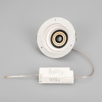  - Корпус PLURIO-BASE-BUILT-TRIMLESS-R120 (WH, 1-2, 200mA) (Arlight, IP20 Металл, 3 года)