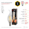 Лампа светодиодная филаментная ЭРА E14 5W 2700K прозрачная F-LED BXS-5W-827-E14 Б0043436 - Лампа светодиодная филаментная ЭРА E14 5W 2700K прозрачная F-LED BXS-5W-827-E14 Б0043436
