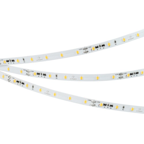 Лента IC-A60-8mm 24V Warm3000 (4.8 W/m, IP20, 2835, 10m) (Arlight, стабилизированная) Светодиодная лента IC-A60, открытая IP20. Светодиоды 2835, 60 шт/м (600 шт на 10 м), белая плата, ширина 8 мм, скотч 3M. Цвет ТЕПЛЫЙ 3000 K, цветопередача CRI>80, угол 120°. Питание 24 В, мощность 4.8 Вт/м (48 Вт на 10 м). Размеры 10000x8x1.3 мм. Мин. отрезок 100 мм, 6 светодиодов. Цена за 1 м.