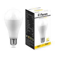  - Лампа светодиодная Feron E27 30W 2700K матовая LB-130 38194