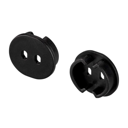 Заглушка ARH-ROUND-D20-DUAL BLACK с отверстием (Arlight, Пластик) Пластиковая заглушка, глухая, для профиля ARH-ROUND-D20-DUAL. Цвет черный. В комплекте 2 заглушки с отверстием. Цена за комплект.