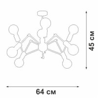  - Потолочная люстра Vitaluce V4897-1/8PL