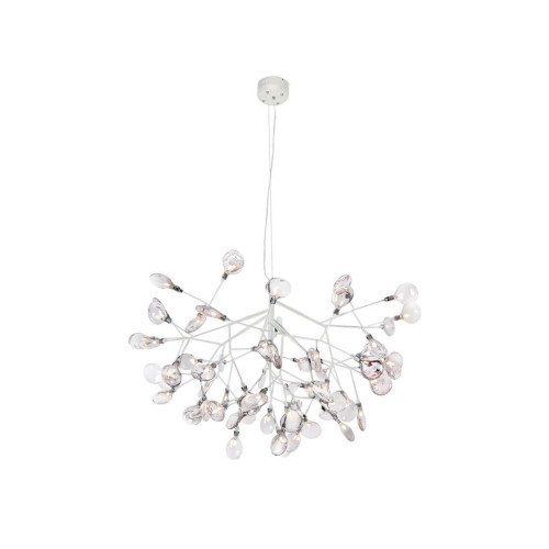 Подвесная светодиодная люстра Crystal Lux Evita SP63 White/Transparent 