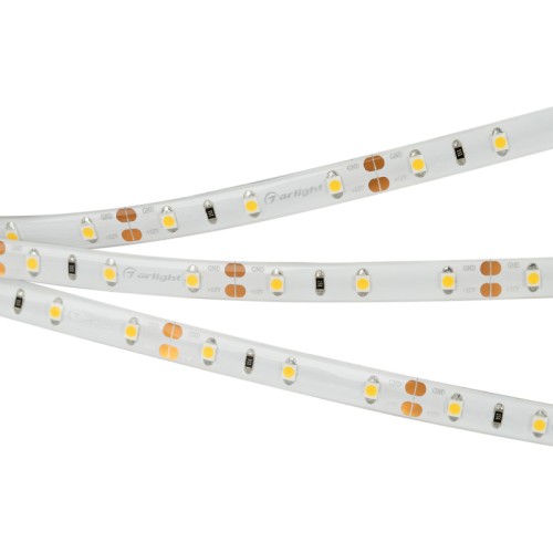 Лента RTW 2-5000SE 12V Cool (3528, 300 LED, LUX) (Arlight, 4.8 Вт/м, IP65) Гибкая лента LUX, герметичная IP65 (силикон сверху), светодиоды smd 3528, 60шт/м (300шт на 5м), скотч 3М. Цвет ХОЛОДНЫЙ 8000-12000K. Питание 12V, мощность 4.8 Вт/м (24 Вт на 5м), угол 120°, цветопередача CRI>85. Размеры 5000х8x2.2мм. Мин.отрезок 50мм, 3шт светодиода. Пакет 5м. Цена за 1м.