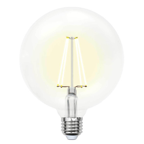 Лампа светодиодная филаментная Uniel E27 10W 4000K прозрачная LED-G125-10W/NW/E27/CL PLS02WH UL-00004859 