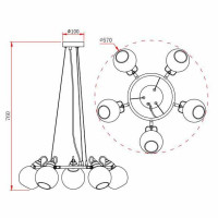  - Подвесная люстра Rivoli Agnesa 4056-205 Б0047313