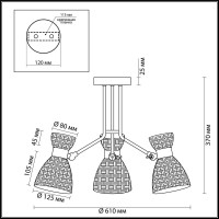  - Потолочная люстра Lumion Jackie 3704/3C