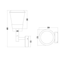  - Настенный светильник (бра) Outdoor O039WL-01B
