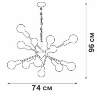  - Подвесная люстра Vitaluce V4750-0/12