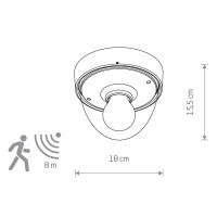  - Уличный светильник Nowodvorski Nook Sensor 7964