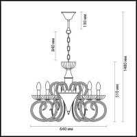  - Подвесная люстра Odeon Light Zefiro 3932/6