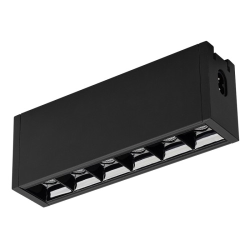 Светильник CLIP-38-LASER-S171-6W Warm3000 (BK, 36 deg, 24V) (Arlight, IP40 Металл, 3 года) Подвесной/накладной светильник для системы CLIP 38мм, 6Вт. Цвет свечения ТЕПЛЫЙ 3000K, световой поток 460 лм, угол 36°, CRI>90. Корпус прямоугольный, металл, цвет черный, IP40. Размеры LxWxH 171x38x64мм. Входное напряжение DC24V, мощность 6Вт. Драйвер в комплект не входит.