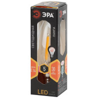  - Лампа светодиодная филаментная ЭРА E14 5W 2700K прозрачная F-LED B35-5W-827-E14 Б0043435