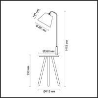  - Торшер Odeon Light Kalda 4666/1F