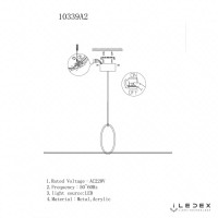  - Подвесной светодиодный светильник iLedex Zoom 10339P/A2-35W-3000K BK-WH